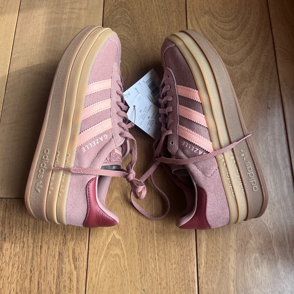 NWOB Adidas Originals Gazelle Bold Women's Sneakers Sz 7.5 Preloved Ruby - Picture 5 of 8